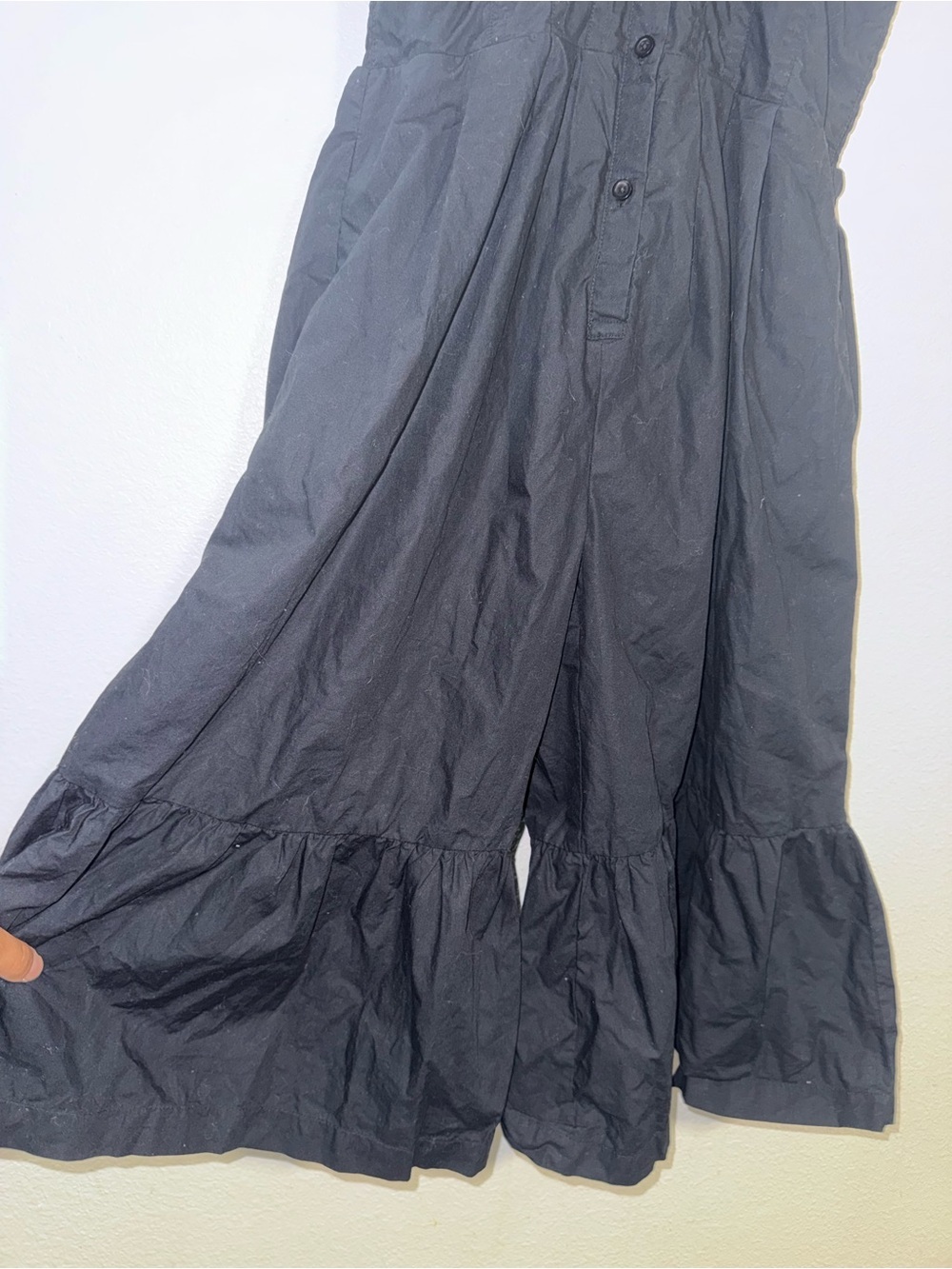 Anthropologie Pleated Shirting Wide-Leg Jumpsuit - Picture 5 of 7